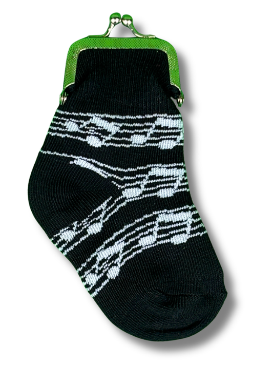 Music Notes Sock Coin Purse (12pk)