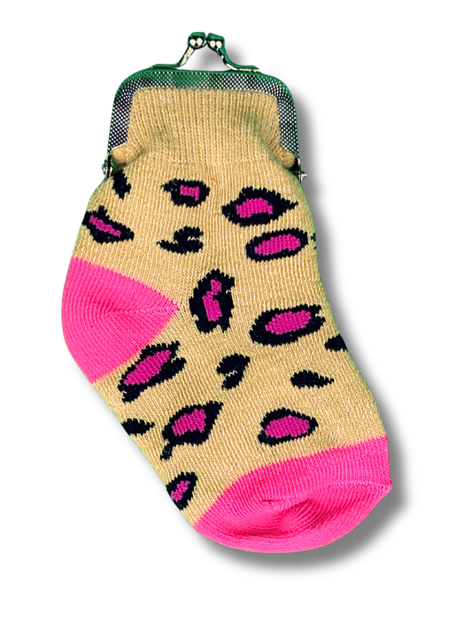 Sassy Leopard Sock Coin Purse (12pk)